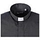 Camisa clergyman gris oscuro m. corta  Cococler s5