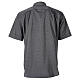 Camisa clergyman gris oscuro m. corta  Cococler s6