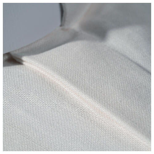 Camisa de sacerdote manga curta branca 60% linho e 40% algodão Cococler 4