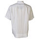 Clergy collar shirt in white half sleeve linen Cococler s6