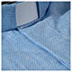 Clergy shirt with short sleeves, light blue linen Cococler s4
