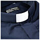 Clergy shirt with short sleeves, blue cotton blend Cococler s2