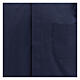 Blue cotton blend short sleeve clergy shirt Cococler s2