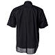 Clergy shirt with short sleeves, black cotton blend s4