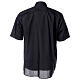 Black short-sleeved clergy shirt in a cotton blend Cococler s4