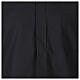 Camisa de sacerdote manga comprida preta fil a fil 80% algodão e 20% poliéster Cococler s2