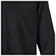 Camisa de sacerdote manga comprida preta fil a fil 80% algodão e 20% poliéster Cococler s4