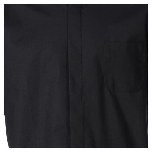 Camicia clergy fil a fil Nero Mezza Manica  Cococler 2