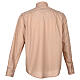 Collarhemd aus 80% Baumwolle, Beige, Langarm, von Cococler s5