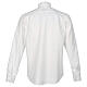 Cococler clergy shirt, white end-on-end fabric, long sleeve s6