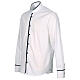 Jeanpierre Cococler white shirt with blue piping, long sleeves in cotton blend s5