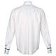 Jeanpierre Cococler white shirt with blue piping, long sleeves in cotton blend s7