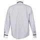 Camisa Cococler Giubileo colarinho clergy listra azul borda contraste branco/azul s8