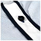 Cococler Giubileo shirt clergy collar blue stripe with contrasting white and blue border s5