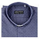 Camicia collo clergy 100% Cotone Cococler No stiro fantasia Lavagna manica lunga s4
