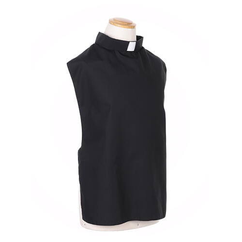 Black elastic plastorn with clergy collar 3