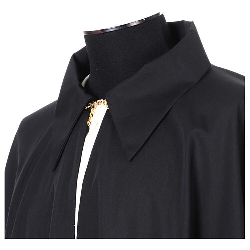 Manteau noir en coton doublée avec fermeture dorée 4