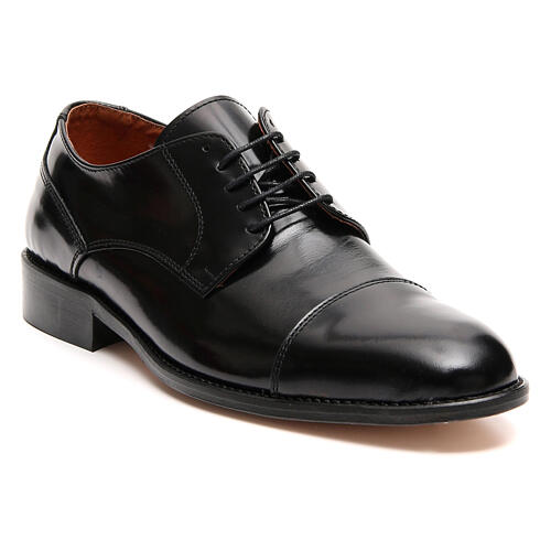 Chaussures cuir véritable abrasivato noir lisse 2