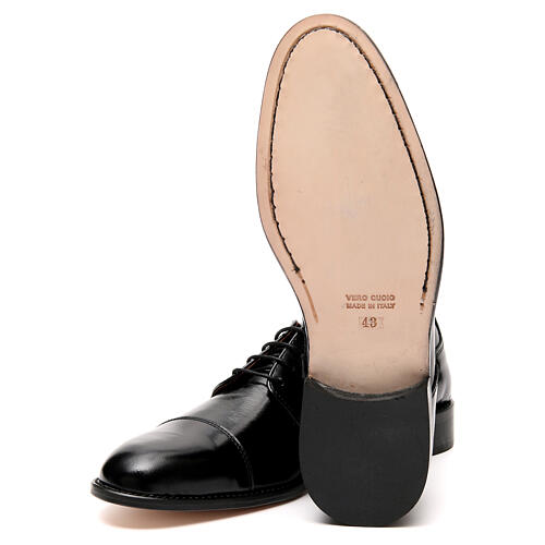 Chaussures cuir véritable abrasivato noir lisse 5