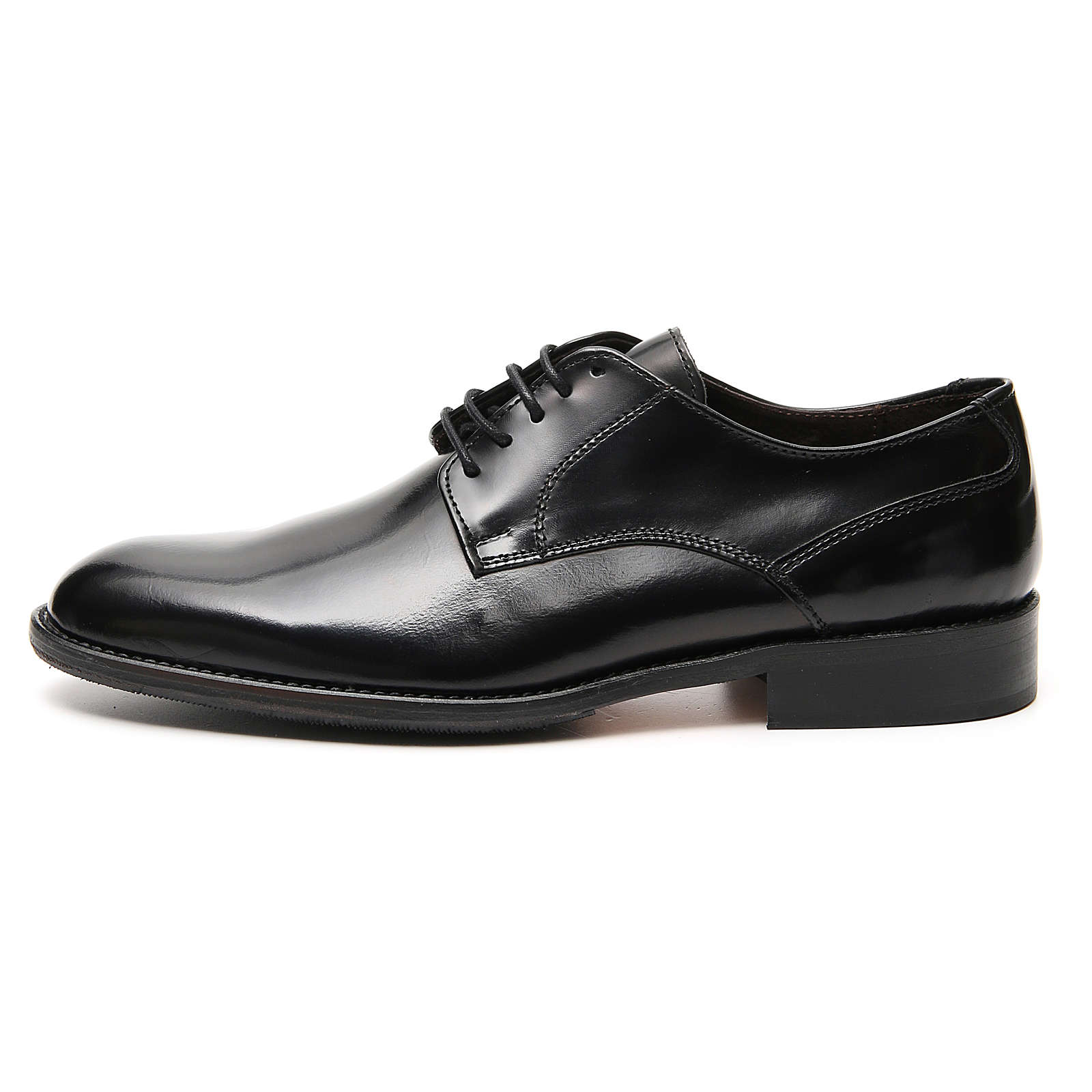 Shoes in polished real black leather | online sales on HOLYART.co.uk