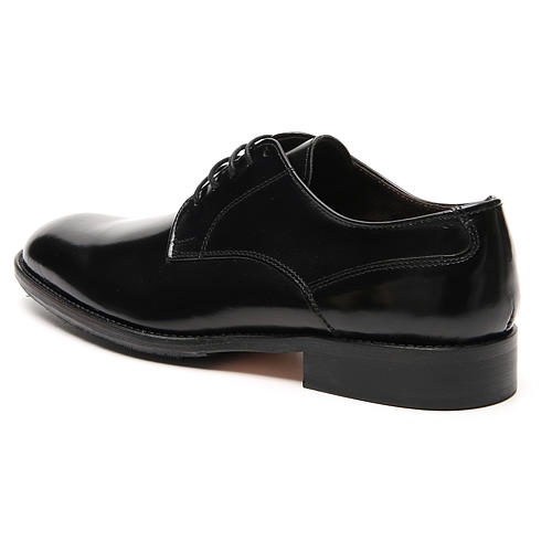 Chaussures cuir véritable abrasivato noir lisse brillant 2