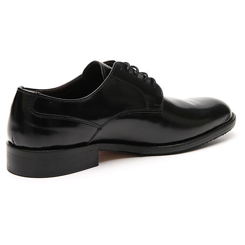 Scarpe vera pelle abrasivato nero liscio 3