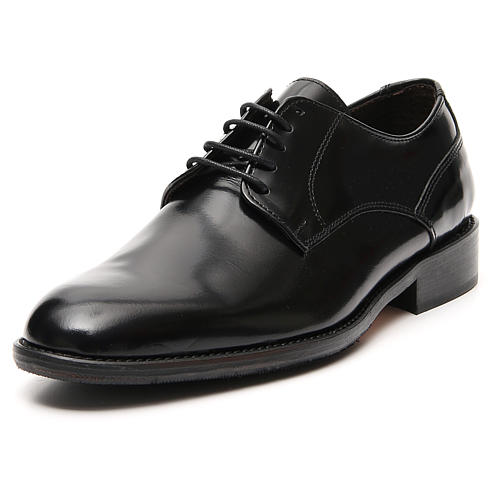 Scarpe vera pelle abrasivato nero liscio 4