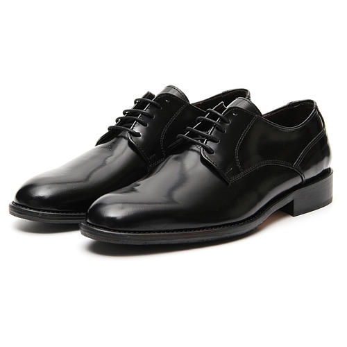 Scarpe vera pelle abrasivato nero liscio 5