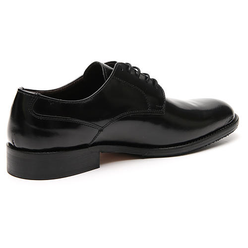 Shoes in polished real black leather 3