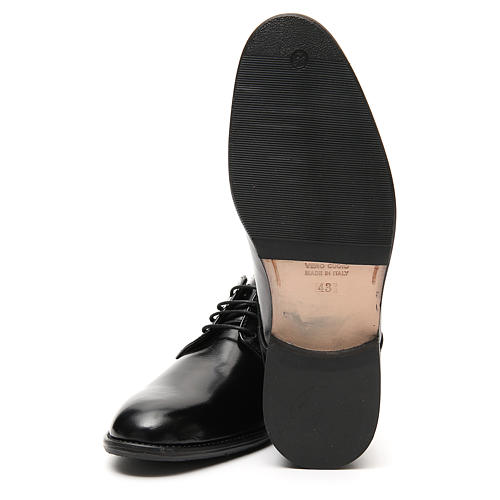 Shoes in polished real black leather 6