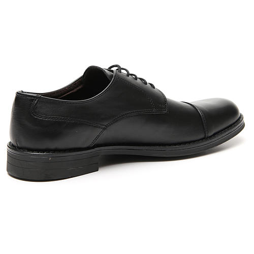 Schuhe aus Echtleder schwarz matt mit Zehenkappennaht 3