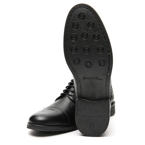 Schuhe aus Echtleder schwarz matt mit Zehenkappennaht 6