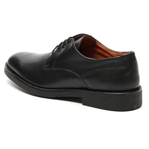 Shoes in opaque real black leather 2