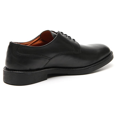 Shoes in opaque real black leather 3