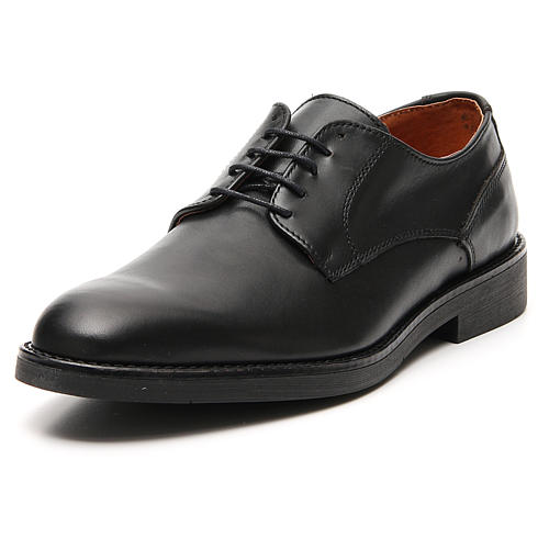 Shoes in opaque real black leather 4