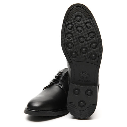 Shoes in opaque real black leather 6