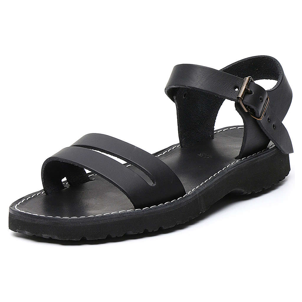 Benedictine sandals Bethléem model in hide Monks of | online sales on ...