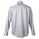 Camicia clergyman grigio chiaro satinato cotone Cococler manica lunga s6