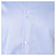 Long-sleeve light blue satin clerical shirt in 100% cotton by Cococler s5