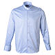 Camicia clergy Satin azzurro manica lunga cotone Cococler  s1