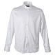 Camicia clergy satin bianco manica lunga 100% cotone Cococler s1