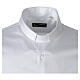 Camisa para sacerdote cetim branco manga comprida 100% algodão Cococler s3
