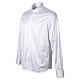 Camisa para sacerdote cetim branco manga comprida 100% algodão Cococler s5