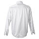 Long-sleeve white satin clergy shirt, 100% cotton Cococler s6