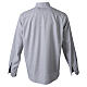 Chemise clergy New Croce gris mélange coton manches longues Cococler s7