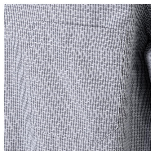 Camisa clergy New Croce cinza misto algodão manga comprida Cococler 6