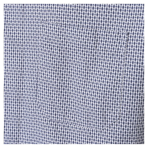 Cococler New Croce clerical shirt, blue cotton-blend, long sleeve 6