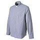 Cococler New Croce clerical shirt, blue cotton-blend, long sleeve s4