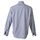 Cococler New Croce clerical shirt, blue cotton-blend, long sleeve s7