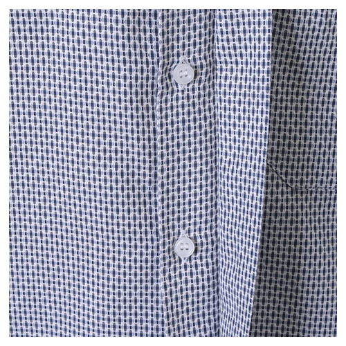 Camisa Cococler clergy New Croce azul mistura de algodão manga comprida 5